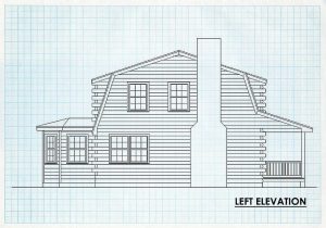 Log Homes Left Elevation - Cambridge