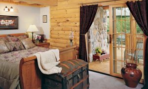 Log Cabin Bedroom Interior - Campfire