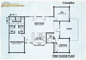 Log Homes First Floor Plan - Campfire