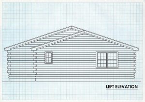 Log Homes Left Elevation - Campfire