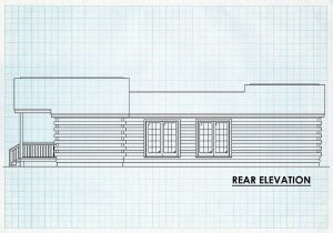 Log Homes Rear Elevation - Campfire