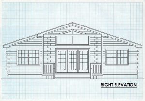 Log Homes Right Elevation - Campfire