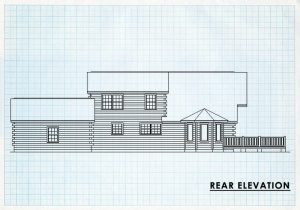 Log Homes Rear Elevation - Carlsbed