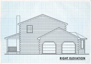 Log Homes Right Elevation - Carlsbed