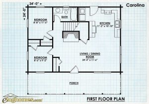 Log Homes First Floor Plan - Carolina