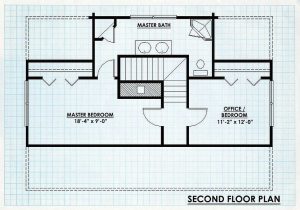 Log Homes Second Floor Plan - Carolina