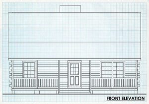 Log Homes Front Elevation - Carolina