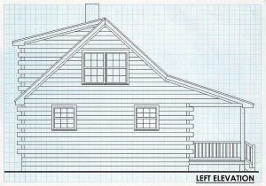 Log Homes Left Elevation - Carolina