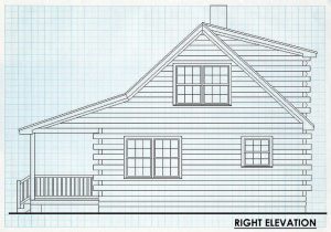 Log Homes Right Elevation - Carolina