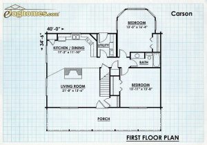 Log Homes First Floor Plan - Carson