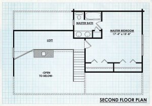 Log Homes Second Floor Plan - Carson