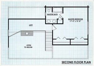 Log Homes Second Floor Plan - Carson