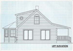 Log Homes Left Elevation - Carson
