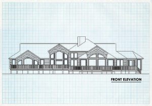 Log Homes Front Elevation - Casa grande