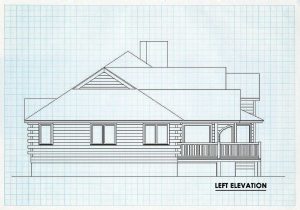 Log Homes Left Elevation - Casa grande