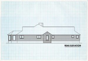 Log Homes Rear Elevation - Casa grande