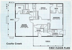 Log Homes First Floor Plan - Castle creek