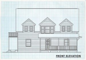 Log Homes Front Elevation - Castle creek