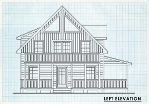 Log Homes Left Elevation - Castle creek