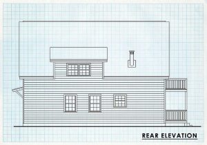 Log Homes Rear Elevation - Castle creek