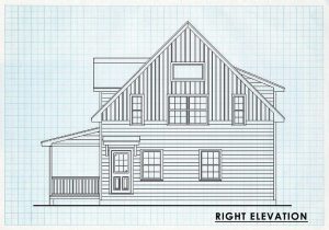 Log Homes Right Elevation - Castle creek