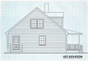 Log Homes Left Elevation - Charleston