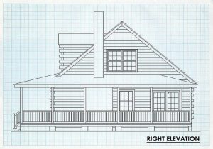 Log Homes Right Elevation - Charleston