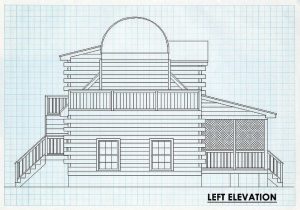 Log Homes Left Elevation - Clearwater