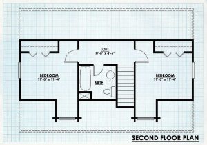 Log Homes Second Floor Plan - Compton