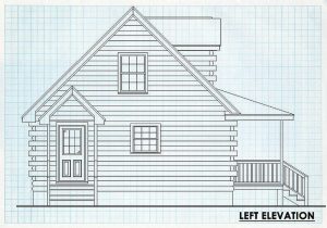 Log Homes Left Elevation - Compton