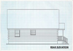 Log Homes Rear Elevation - Compton