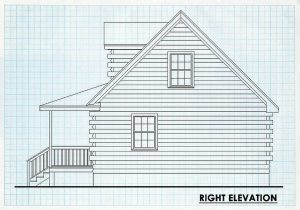 Log Homes Right Elevation - Compton