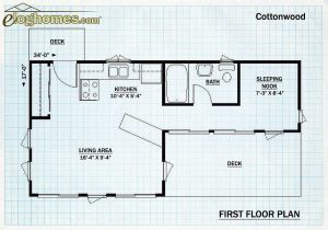 Log Homes First Floor Plan - Cottonwood