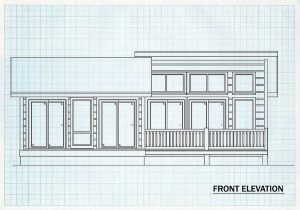 Log Homes Front Elevation - Cottonwood