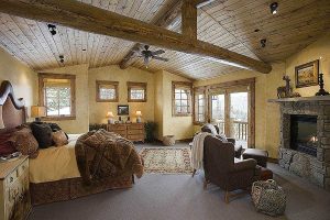 Bedroom with Fireplace - Courtland