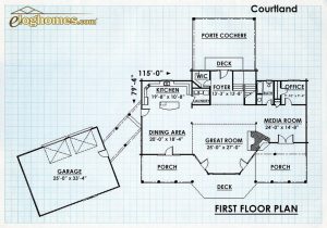 Log Homes First Floor Plan - Courtland
