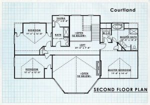 Log Homes Second Floor Plan - Courtland