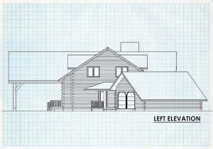 Log Homes Left Elevation - Courtland