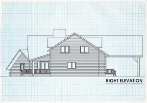 Log Homes Right Elevation - Courtland