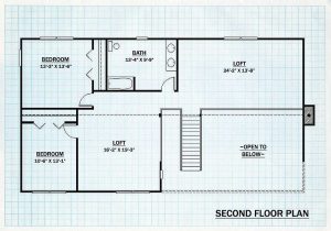 Log Homes Second Floor Plan - Crawford
