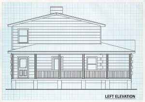 Log Homes Left Elevation - Crawford