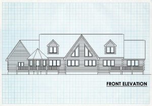 Log Homes Front Elevation - Creedmor