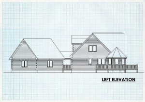 Log Homes Left Elevation - Creedmor
