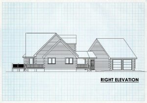 Log Homes Right Elevation - Creedmoor