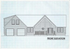 Log Homes Front Elevation - Cumberland