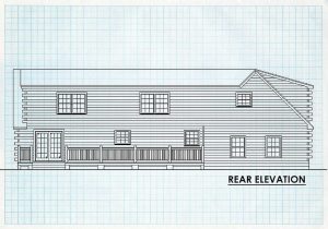 Log Homes Rear Elevation - Cumberland