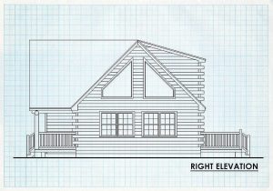 Log Homes Right Elevation - Cumberland