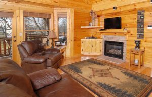 Living Room with Fireplace - Cuyahoga