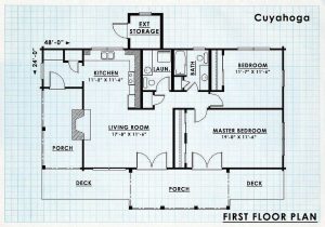 Log Homes First Floor Plan - Cuyahoga