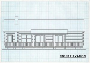 Log Homes Front Elevation - Cuyahoga